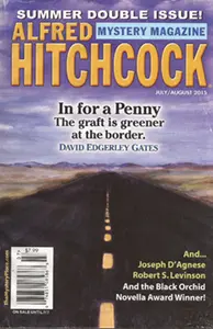 Alfred Hitchcock's Mystery Magazine, July/August 2015 Issue, with 