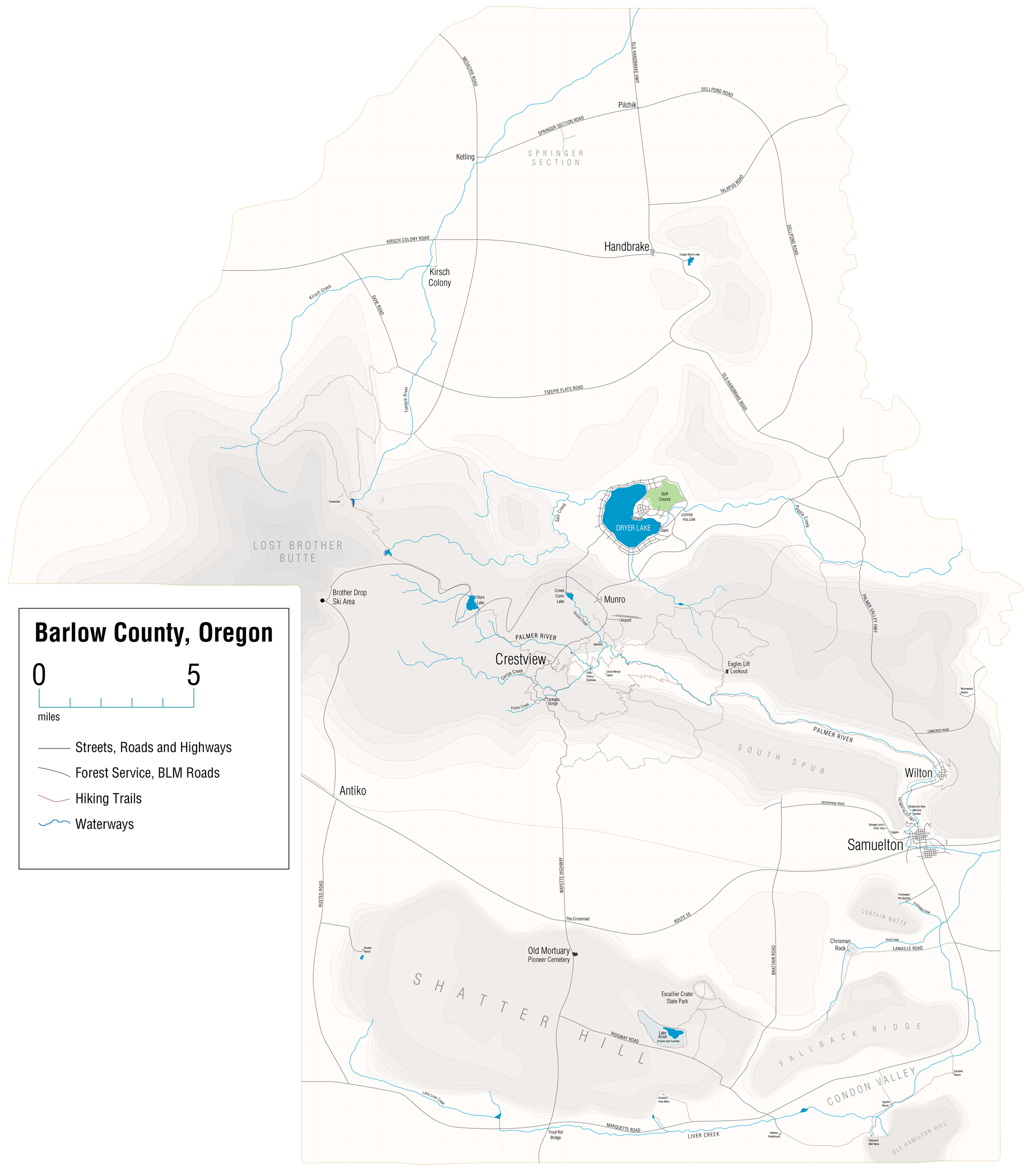 Barlow County Map